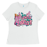 White give the cancer boot Ladies Tee - AdoDesignShop