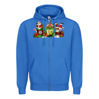 True Royal coffee cups with santa claus Zipper Hoodie - FaDigitalArtStudio