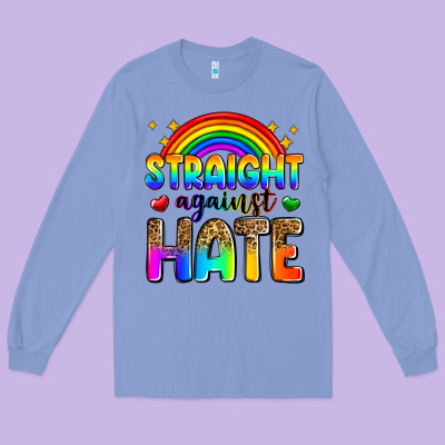 Straight Against Hate Long Sleeve Tee Designed By Zillion Design Studio