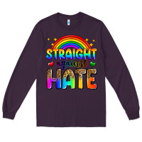 Plum straight against hate Long Sleeve Tee - Zillion Design Studio