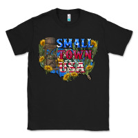 Black Small town usa 4th of july Classic Tee - CowGirlArtShop