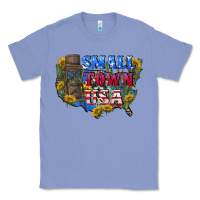 Colony Blue Small town usa 4th of july Classic Tee - CowGirlArtShop