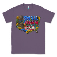 Lavender Small town usa 4th of july Classic Tee - CowGirlArtShop