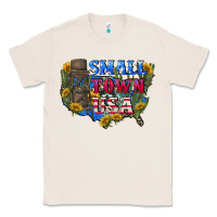 Natural Small town usa 4th of july Classic Tee - CowGirlArtShop