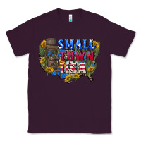 Plum Small town usa 4th of july Classic Tee - CowGirlArtShop