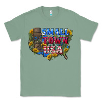 Sage Small town usa 4th of july Classic Tee - CowGirlArtShop