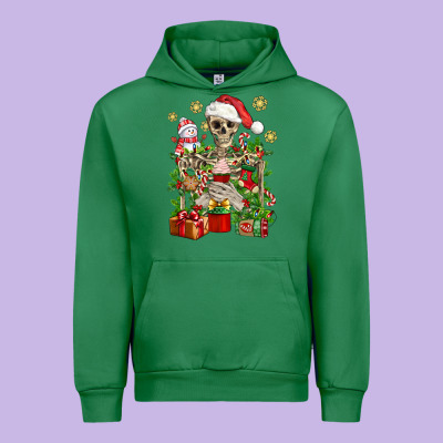 Skeleton Christmas Element Snowman Awda Urban Hoodie Designed By Bundleandbundleshop