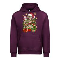 Mauve Wine Skeleton Christmas Element Snowman Awda Urban Hoodie - BundleAndBundleShop