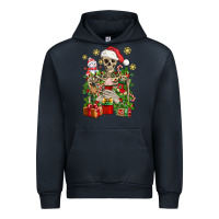 Navy Skeleton Christmas Element Snowman Awda Urban Hoodie - BundleAndBundleShop