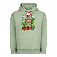 Pigment Oil Green Skeleton Christmas Element Snowman Awda Urban Hoodie - BundleAndBundleShop