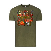 Vintage Olive campers gonna camp western Vintage Tee - texasbilliewilder