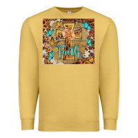 Antique Gold faith cross Premium Sweatshirt - BarkalooDesign