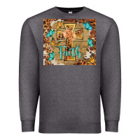 Charcoal Heather faith cross Premium Sweatshirt - BarkalooDesign