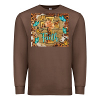 Chestnut faith cross Premium Sweatshirt - BarkalooDesign