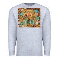 Heather Grey faith cross Premium Sweatshirt - BarkalooDesign