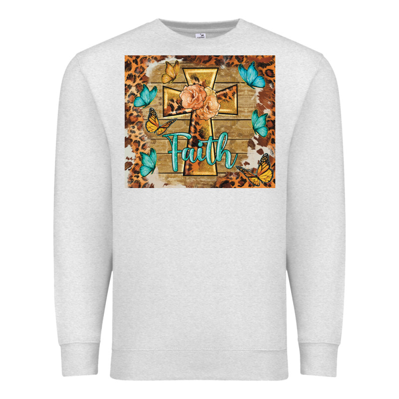 Faith Cross Premium Sweatshirt by BarkalooDesign | Teevron