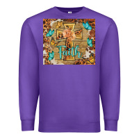 Purple faith cross Premium Sweatshirt - BarkalooDesign