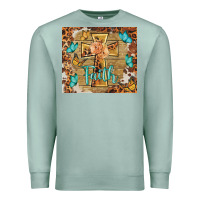 Seafoam faith cross Premium Sweatshirt - BarkalooDesign