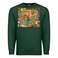 Sports Green faith cross Premium Sweatshirt - BarkalooDesign