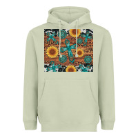 Matcha cross gemstone and sunflower Heavyweight Hoodie - Artiststas
