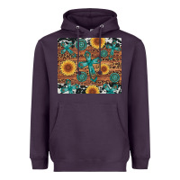 Plum cross gemstone and sunflower Heavyweight Hoodie - Artiststas