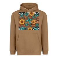 Toasted Coconut cross gemstone and sunflower Heavyweight Hoodie - Artiststas