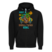 Black just a small town girl Zipper Hoodie - HRA Design Shop