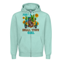 Seafoam just a small town girl Zipper Hoodie - HRA Design Shop