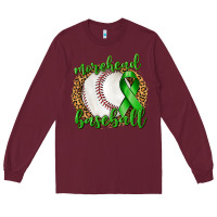 Burgundy Morehead Baseball Liver Cancer Long Sleeve Tee - texasbilliewilder