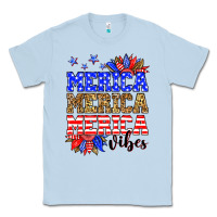 Dusty Blue Merica merica merica vibes Classic Tee - Neo Western
