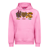 Fuchsia Pink Peace Love Fiesta Urban Hoodie - BundleAndBundleShop