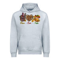 Heather Grey Peace Love Fiesta Urban Hoodie - BundleAndBundleShop