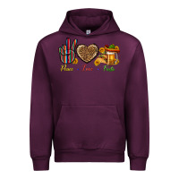 Mauve Wine Peace Love Fiesta Urban Hoodie - BundleAndBundleShop