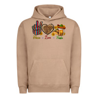Pigment Burro Peace Love Fiesta Urban Hoodie - BundleAndBundleShop