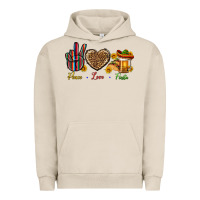 Pigment French Oak Peace Love Fiesta Urban Hoodie - BundleAndBundleShop