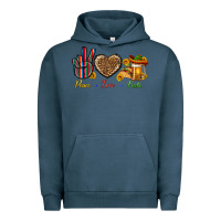 Pigment Midnight Navy Peace Love Fiesta Urban Hoodie - BundleAndBundleShop