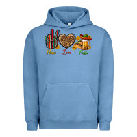 Pigment Pebble Blue Peace Love Fiesta Urban Hoodie - BundleAndBundleShop