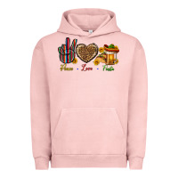Pigment Salmon Peace Love Fiesta Urban Hoodie - BundleAndBundleShop