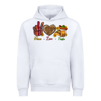 White Peace Love Fiesta Urban Hoodie - BundleAndBundleShop