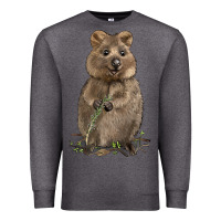 Charcoal Heather Quokka Premium Sweatshirt - LillyAllenDesigns