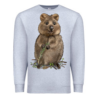 Heather Grey Quokka Premium Sweatshirt - LillyAllenDesigns