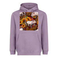 Lavender pig and barn Heavyweight Hoodie - BundleAndBundleShop