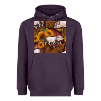 Plum pig and barn Heavyweight Hoodie - BundleAndBundleShop
