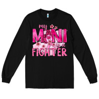 Black My Mini Is a Fighter with Ribbon Long Sleeve Tee - texasbilliewilder