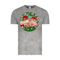 Cloud Rock Christmas Pigs Vintage Tee - RanaPortraitStore