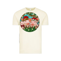 Vintage Arctic Christmas Pigs Vintage Tee - RanaPortraitStore