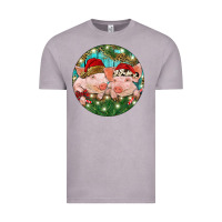 Vintage Zinc Christmas Pigs Vintage Tee - RanaPortraitStore