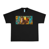 Black horse and desert with sunflowers gemstone Urban Heavy Tee - RanaPortraitStore