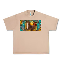 Burro horse and desert with sunflowers gemstone Urban Heavy Tee - RanaPortraitStore