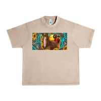 French Oak horse and desert with sunflowers gemstone Urban Heavy Tee - RanaPortraitStore